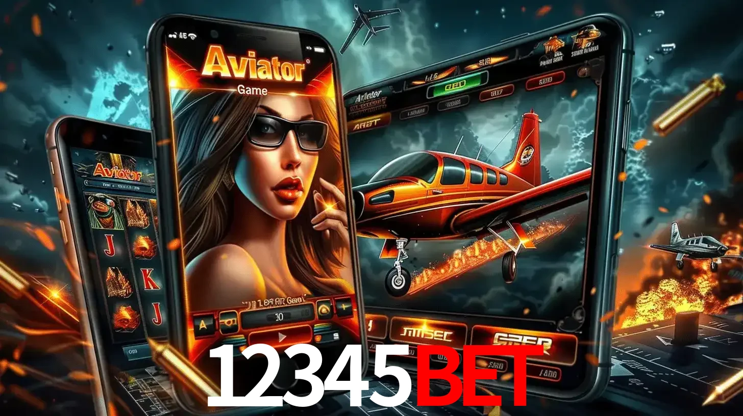 O popular jogo de apostas Aviator exibido em vários celulares e tablets, mostrando a interface emocionante e a ação de voo disponíveis para jogar agora no 12345bet.
